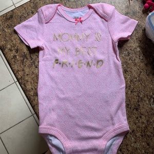 MOMMY IS MY BEST FRIEND 3-6mos Short Sleeve Onesie
